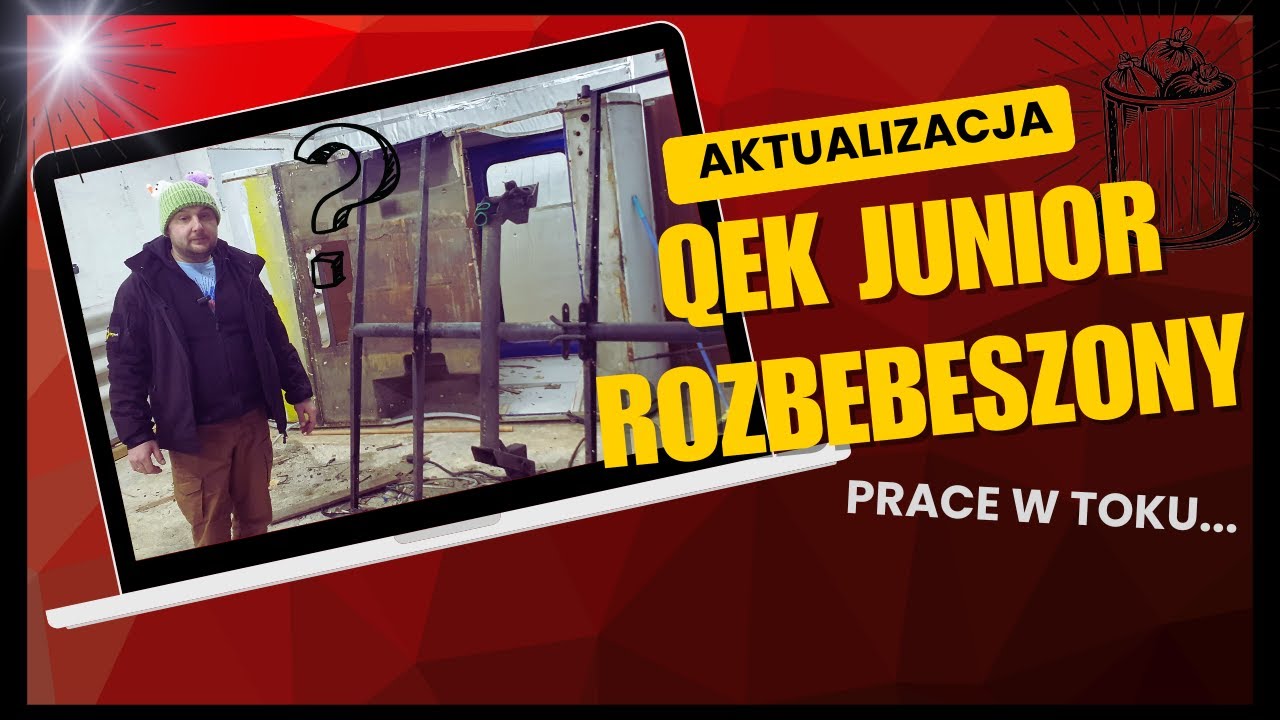 Wybebeszyłem przyczepe Qek Junior zobaczcie co zostało, remont cz.2