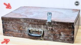 Recruit Wooden Suitcase Restoration  Rescued From an Abandoned Mansion!