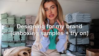 How I Design For My Clothing Brand Unboxing New Samples Try On