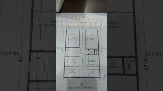 Commercial Building Design| Commercial Building Plan  |Commercial Building Layouy|1100 sq.ft. Design