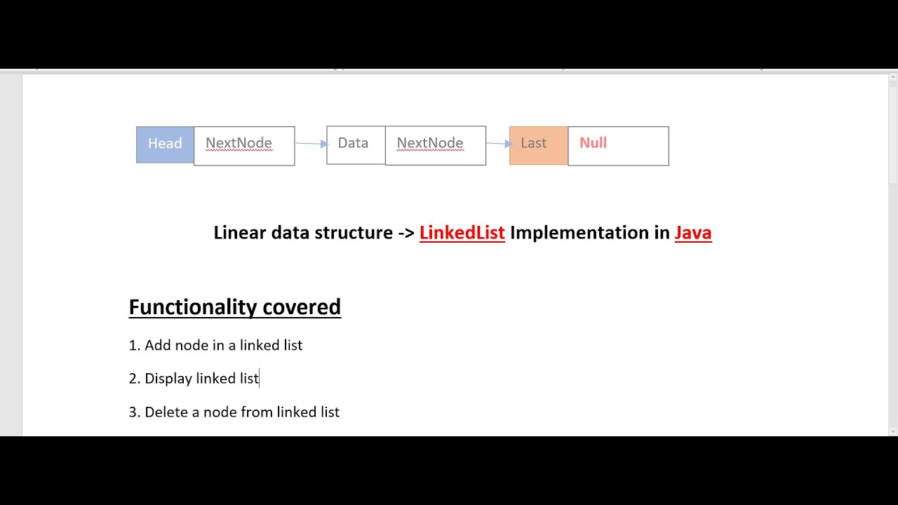 Linked List Implementation in #JAVA |Add Node| Delete node | Display ...
