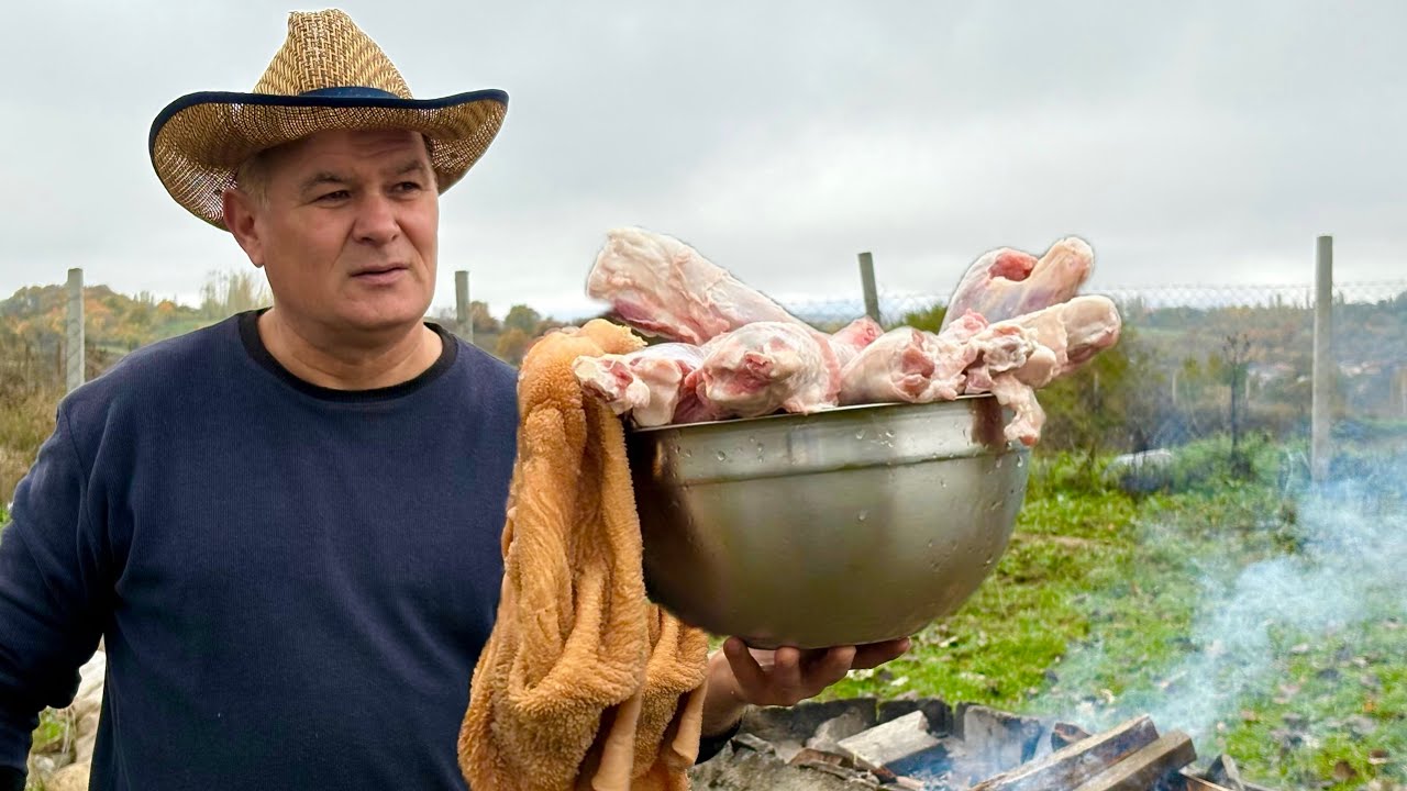 Низ бедра внутри потрохов — просто вкусно | Lamb leg inside the offal — simply delicious