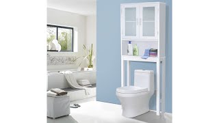 Best Bathroom Storage | Spirich Home Over The Toilet Storage Cabinet | Bathroom Shelf Over Toilet