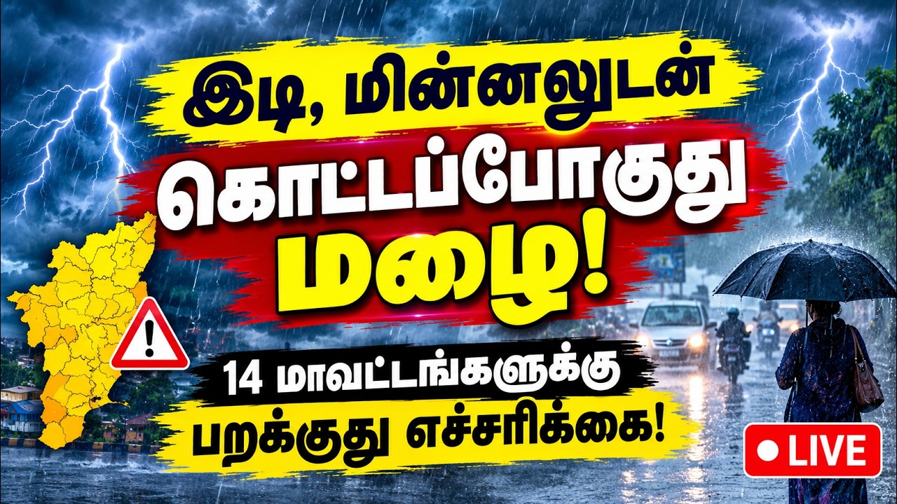 🔴LIVE : தமிழகத்தில் மீண்டும் மழை அலர்ட்! சென்னைக்கும் எச்சரிக்கை!