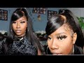 SCALP ALERT! Trendy Kash Doll Swoop Bang Ponytail Tutorial Beauty Forever Hair | THE TASTEMAKER