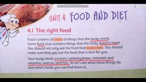 Science Class 4 Ch.4 Food and diet (Protein)