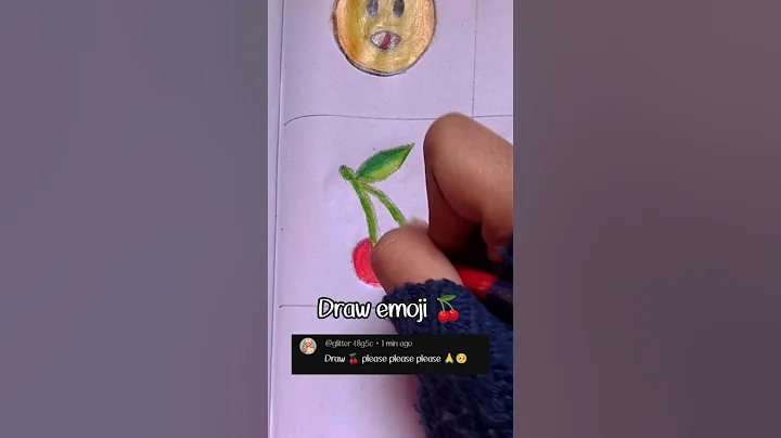 Draw emoji 🍒 #comment #quickly #emojiart #art #drawing #trending #viral #shorts #youtube