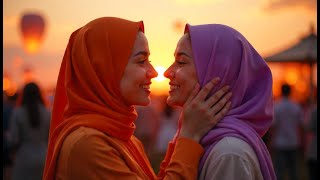 Two Hijabi Women in Love: Romantic Visual Moments screenshot 4