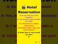 Hotel Reservation English Conversation | Question &amp; Answer | English for Hotel Staff #shorts