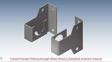 Curtain Hanger Fitting through Sheet Metal || Autodesk Inventor Tutorial