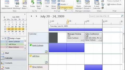 Outlook 2010 Group Calendar View Video