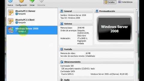 Tutorial de una maquina virtual para Windows Server 2008
