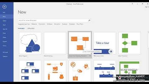 Tutorial cara mengaktifkan XAMPP dan Membuat ERD di Visio