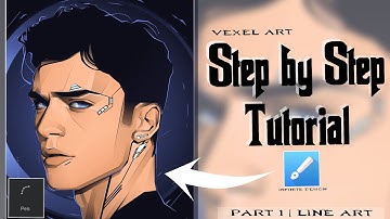 Digital art Tutorial | Step by Step Tutorial (Part 1 - Line Art) | Infinite Design