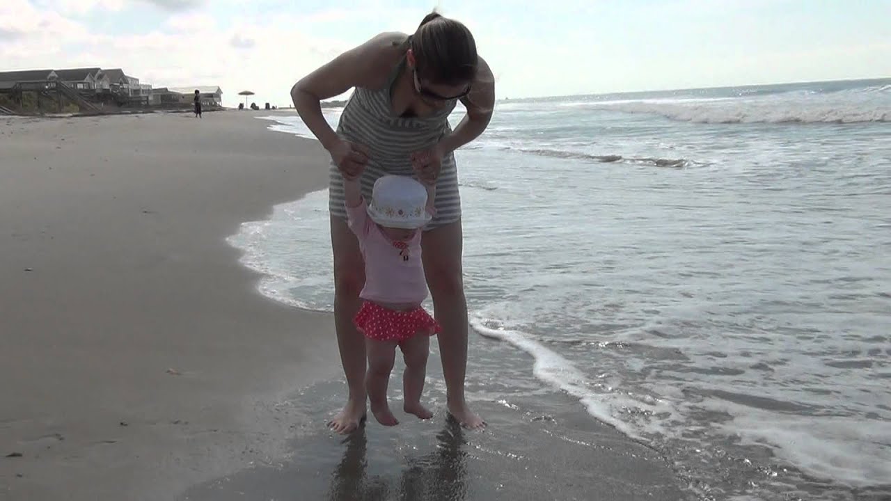 Annabelle - First time at the beach - YouTube