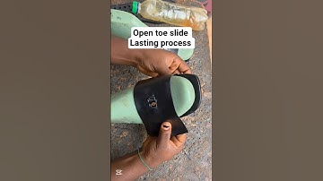 open toe slide lasting process #shoemakingtutorial #handcraftedshoes #shoemaking #shoeproduction