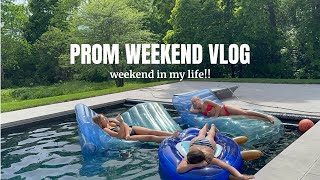 prom vlog pt. 1 (bonfire, pool day, wellness walk)