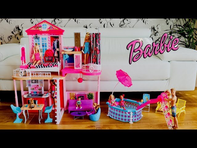 Barbie Dreamhouse 2018 Unboxing Step By Step Assembly Fullhouse