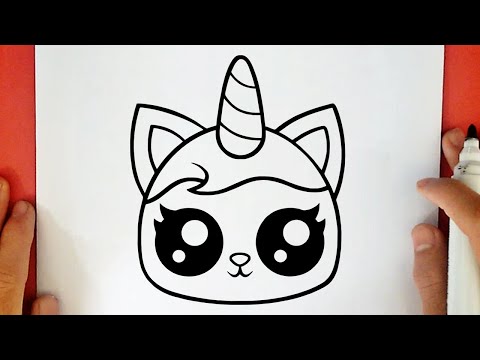 HOW TO DRAW A CUTE UNICORN KITTEN