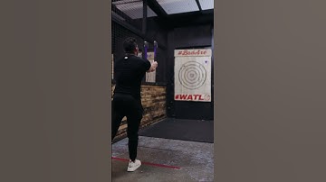 Strategic video cropping 😉#axethrowing #throwingaxe #watl #trickshot #bullseye #trickshots