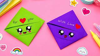 Origami Valentine's Envelope Tutorial | How to make a cute origami message card | The Origami