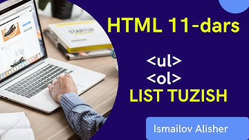 HTML 11-video dars (ul, ol, li, teglaridan foydalanish) Urobot