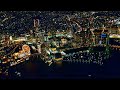 【空からの横浜港夜景】 ヘリコプター撮影