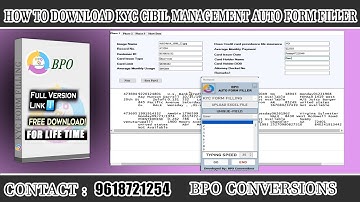 How to Download KYC Form Filling Auto Typer Software in Laptop for Free
