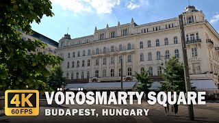 Vörösmarty Square - Budapest, Hungary - Walking Tour [4K] [60FPS]