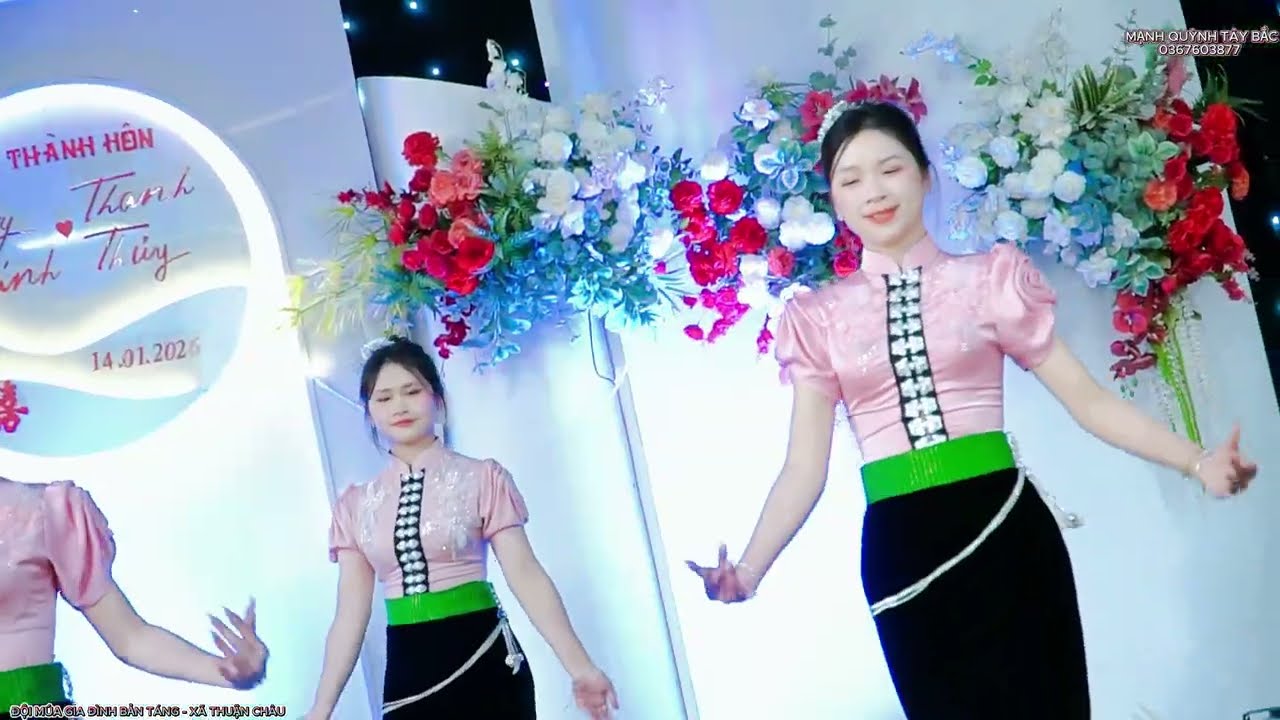 SIÊU PHẨM VẤN VƯƠNG CHỢ TÌNH - ĐỘI MÚA XINH GÁI BẢN TÁNG - XÃ THUẬN CHÂU THỂ HIỆN