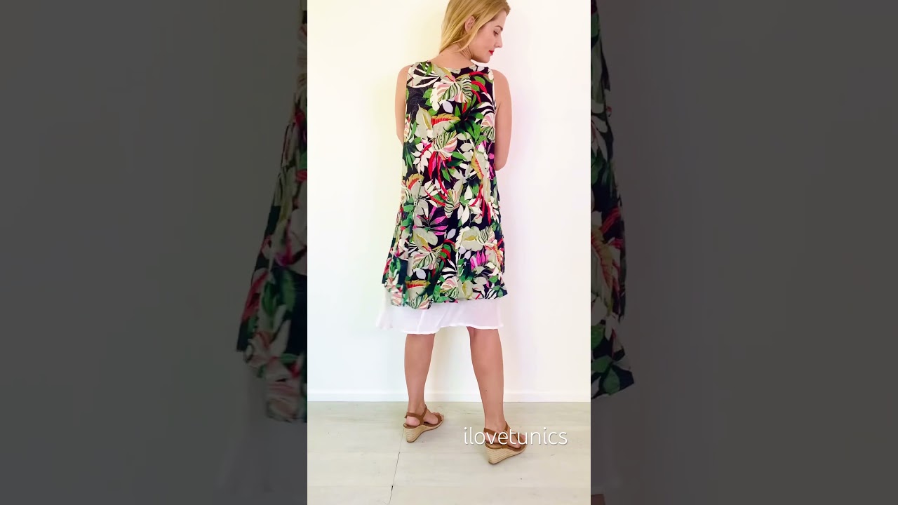 Tropical Print Dress as a Tunic — Live Love Blank