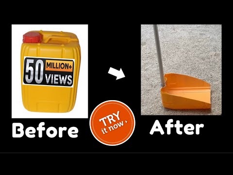 DIY-how to make a dustpan from a plastic gallon