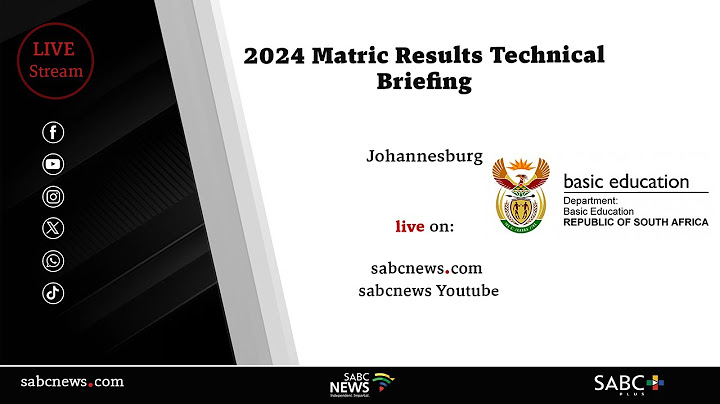 2024 Matric Results Technical Briefing