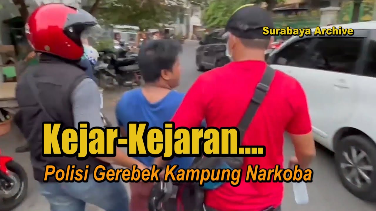 POLISI GEREBEK KAMPUNG NARKOBA DI SURABAYA, AMANKAN 25 ORANG