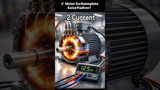 Electric Motor Name Plate Explained | HP, RPM, Volt, Ampere Meaning#automation #electrical