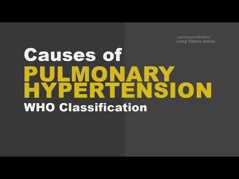 Pulmonary Hypertension   Causes WHO Classification