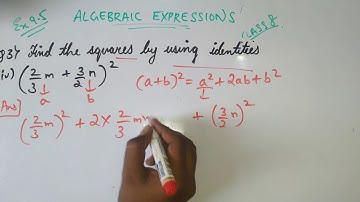 ALGEBRAIC EXPRESSIONS//CH-9//CLASS 8//EX 9.5 Q3 // MATHSPEDIA