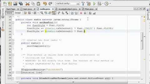 Radio & Check buttons using JAVA in NetBeans IDE