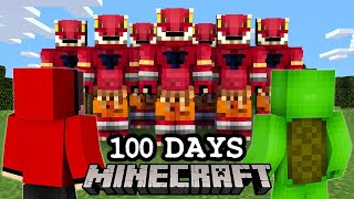 I Survived 100 Days from Red Ogre in Minecraft