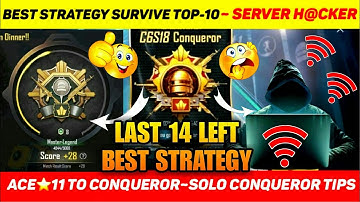 🇮🇳DAY-45 BEST STRATEGY SURVIVE TOP-10~SERVER H@CKER🚫| ACE⭐️11 TO CONQUEROR~SOLO CONQUEROR BEST TIPS