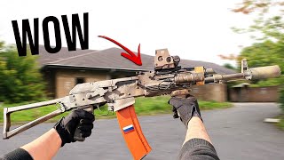 Ex British Soldier Tries INSANELY Realistic Airsoft Gun & DESTROYS!