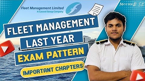 Fleet Management Sponsorship | Exam pattern , PYQs , Difficulty Level | MarineR Sk