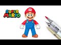 How to draw Mario | Super Mario | Mario | 如何畫瑪利歐 | 超級瑪利歐 | 瑪利歐 | 瑪利奧 | 馬力歐 | 畫畫教學 | マリオ