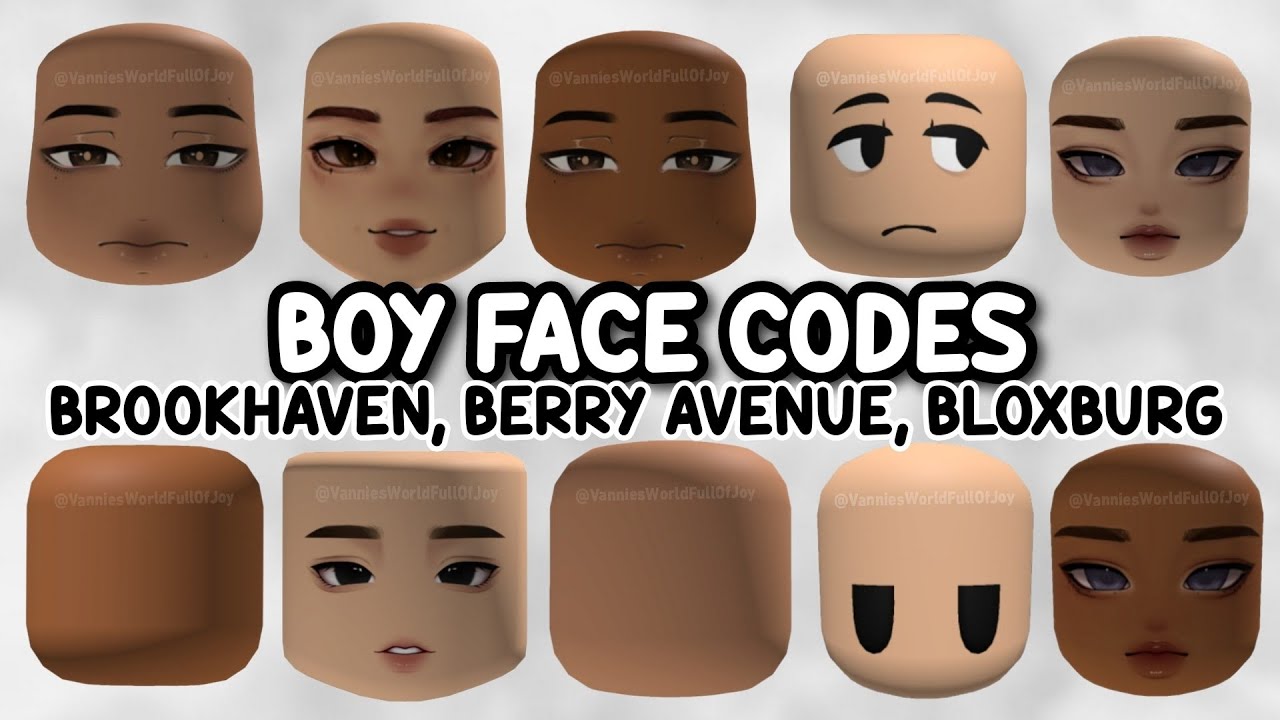 Face ID Codes & Links for Brown Skin Tone (Boy & Girl) [] Brookhaven,  Bloxburg, Berry Avenue[]ROBLOX 