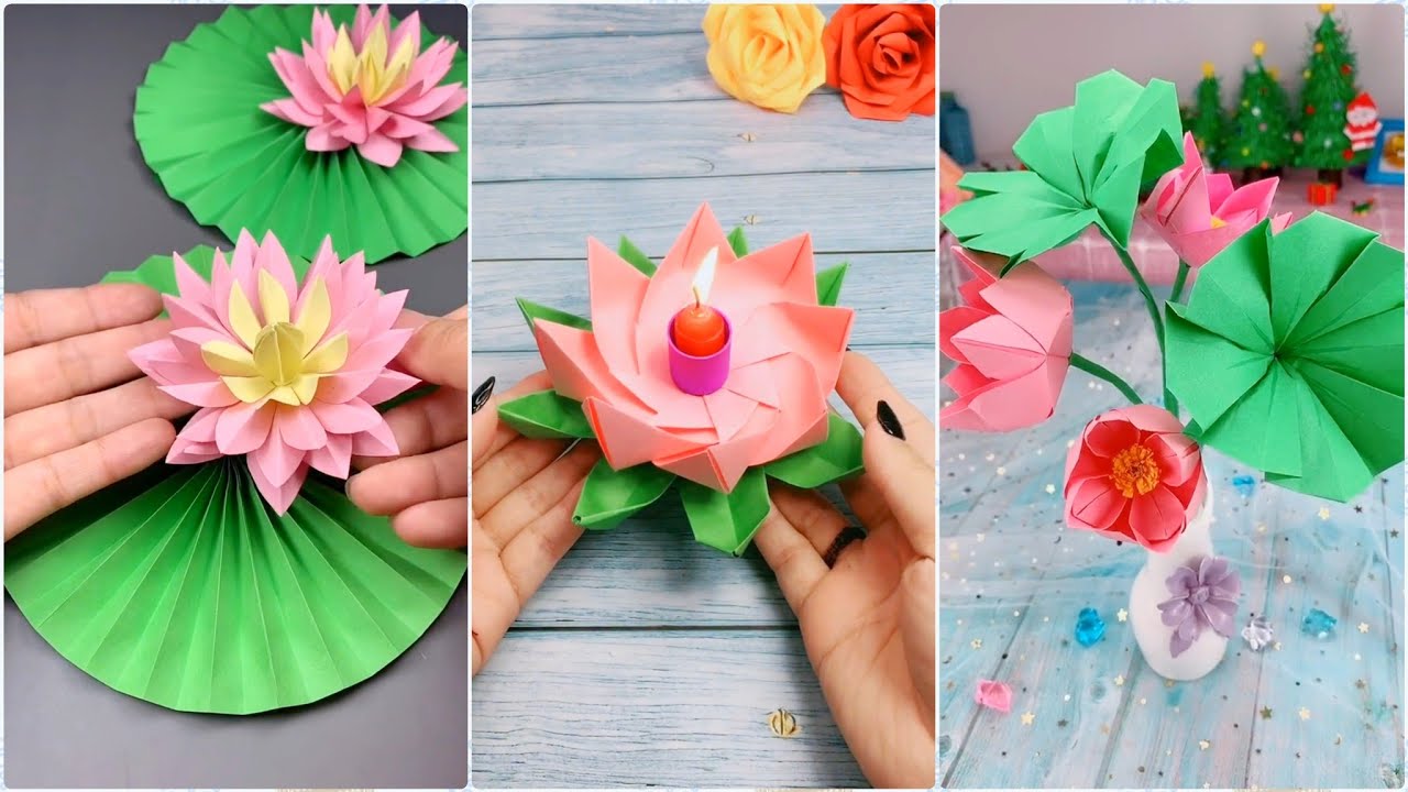 Cách gấp Hoa sen bằng giấy đẹp, độc đáo đơn giản | Origami (#112 ...