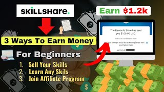 skillshare tutorial | sell course on skillshare | skillshare affiliate program | earn money online