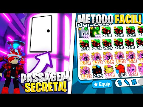 MÉTODO de PEGAR VARIOS PETS FORTES e PASSAGEM SECRETA no PET SIMULATOR X...