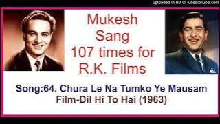 64. Chura Le Na Tumko Ye Mausam Suhana-Dil Hi To Hai (1963)