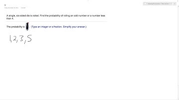 Find the probability of rolling an odd number or a number less than 4.