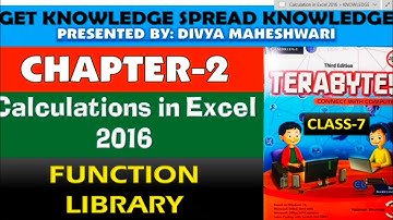 TERABYTES COMPUTER PART-6 CH-2 CALCULATION IN EXCEL 2016@Get Knowledge Spread Knowledge